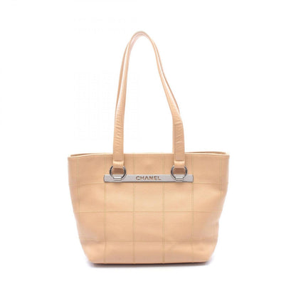 Chanel Tote Choco Bar Beige Caviar Leather