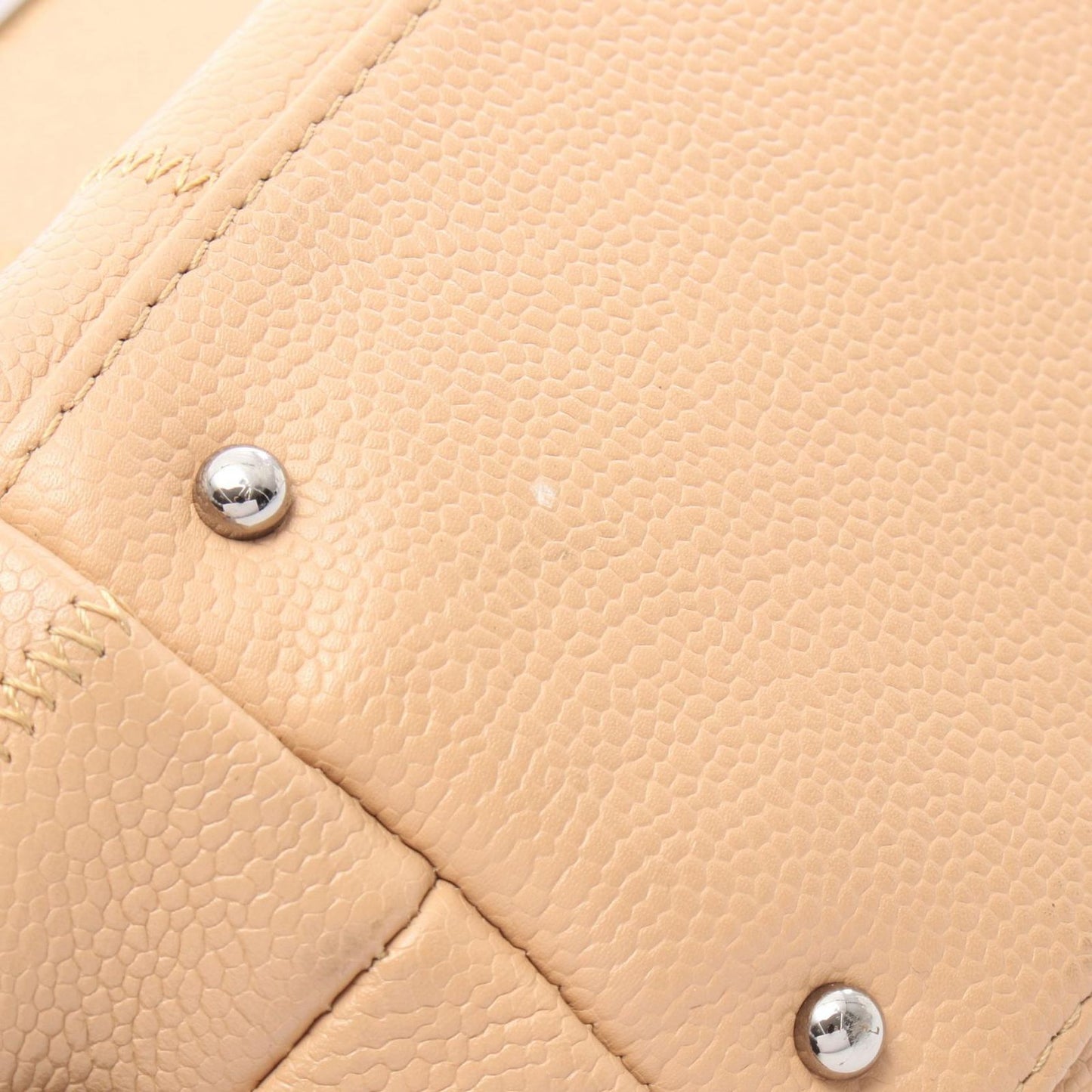 Chanel Tote Choco Bar Beige Caviar Leather — view 7