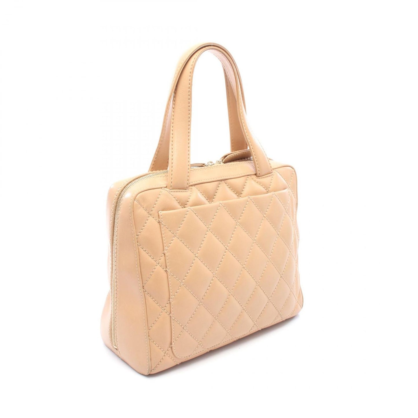 Chanel Handbag Wild Stitch Beige Leather — view 2