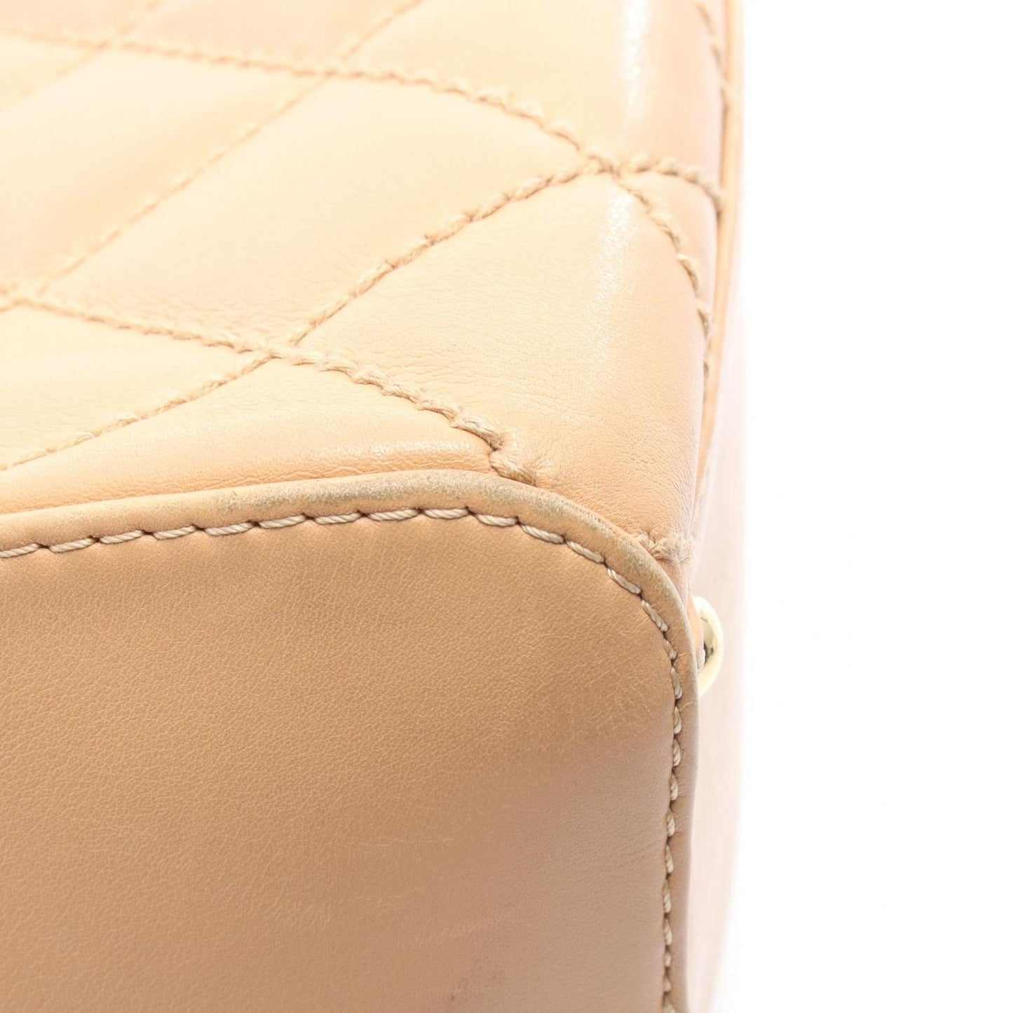 Chanel Handbag Wild Stitch Beige Leather — view 7