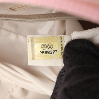 Chanel Tote Paris Biarritz PM Pink Canvas Leather PM — view 5