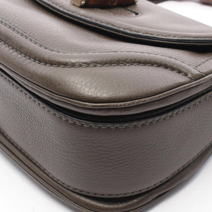 Gucci Handbag New Bamboo 2-Way Khaki Leather New Bambu — view 6