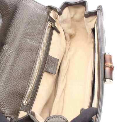 Gucci Handbag New Bamboo 2-Way Khaki Leather New Bambu — view 3