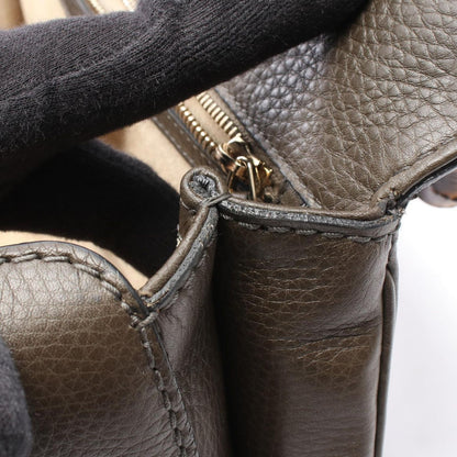 Gucci Handbag New Bamboo 2-Way Khaki Leather New Bambu — view 5