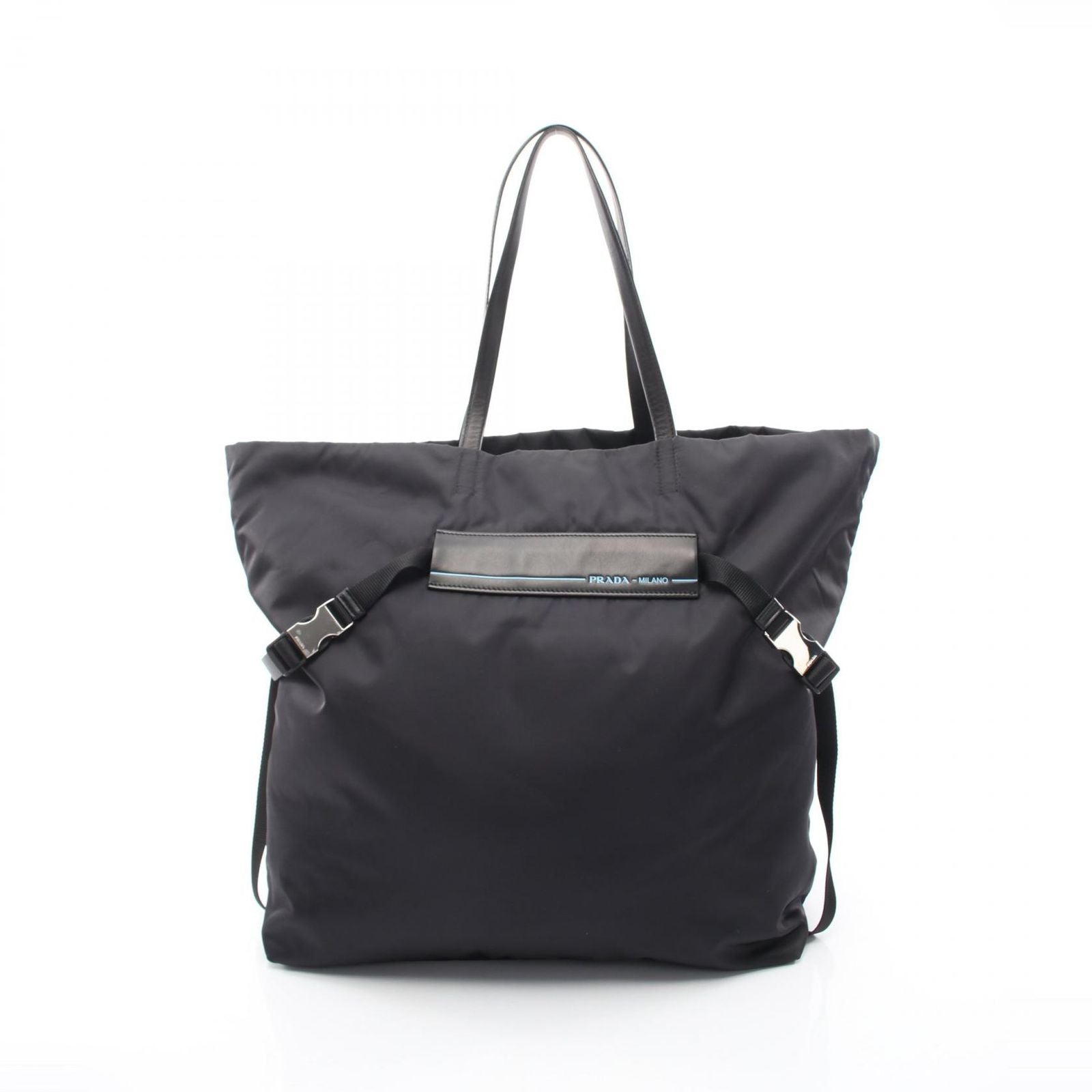 Prada Tote Tessuto Black Nylon Leather