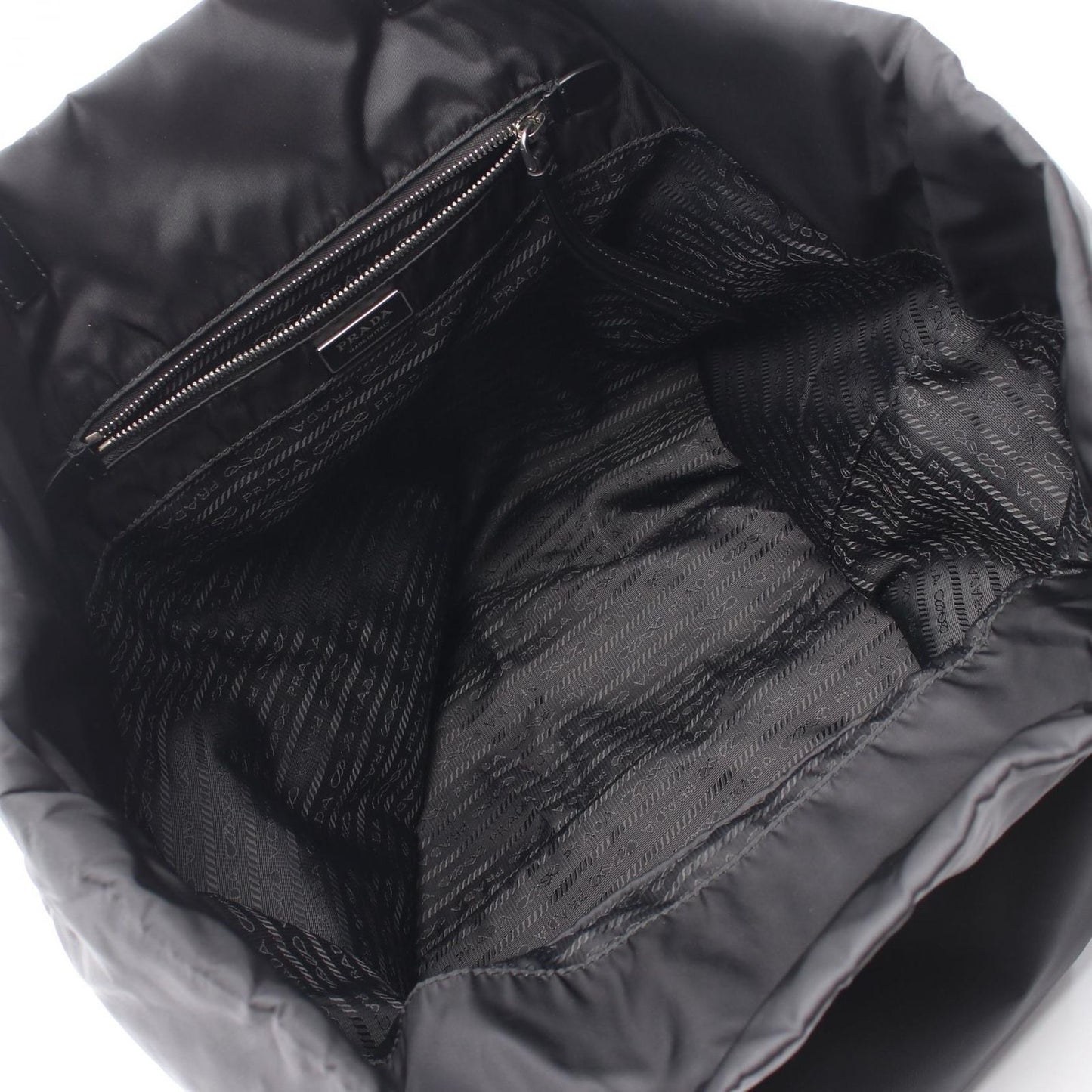 Prada Tote Tessuto Black Nylon Leather — view 3