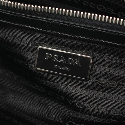 Prada Tote Skull Studs 2-Way Black Nylon Saffiano Leather Shoulder — view 4