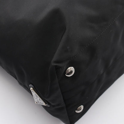 Prada Tote Skull Studs 2-Way Black Nylon Saffiano Leather Shoulder — view 7