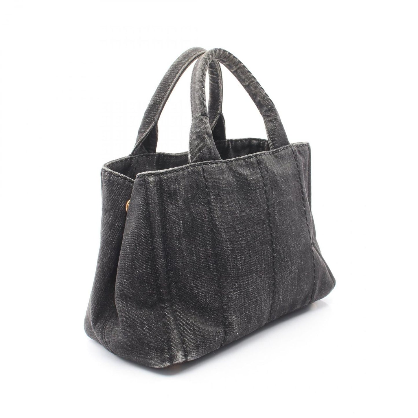 Prada Tote Canapa 2-Way Black Denim — view 2