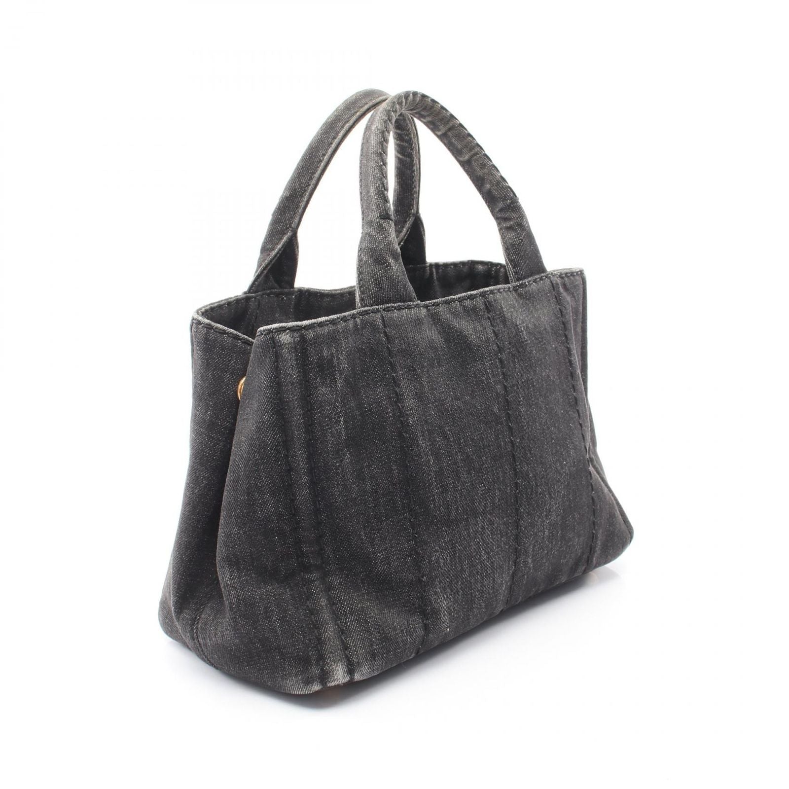 Prada Tote Canapa 2-Way Black Denim — view 2