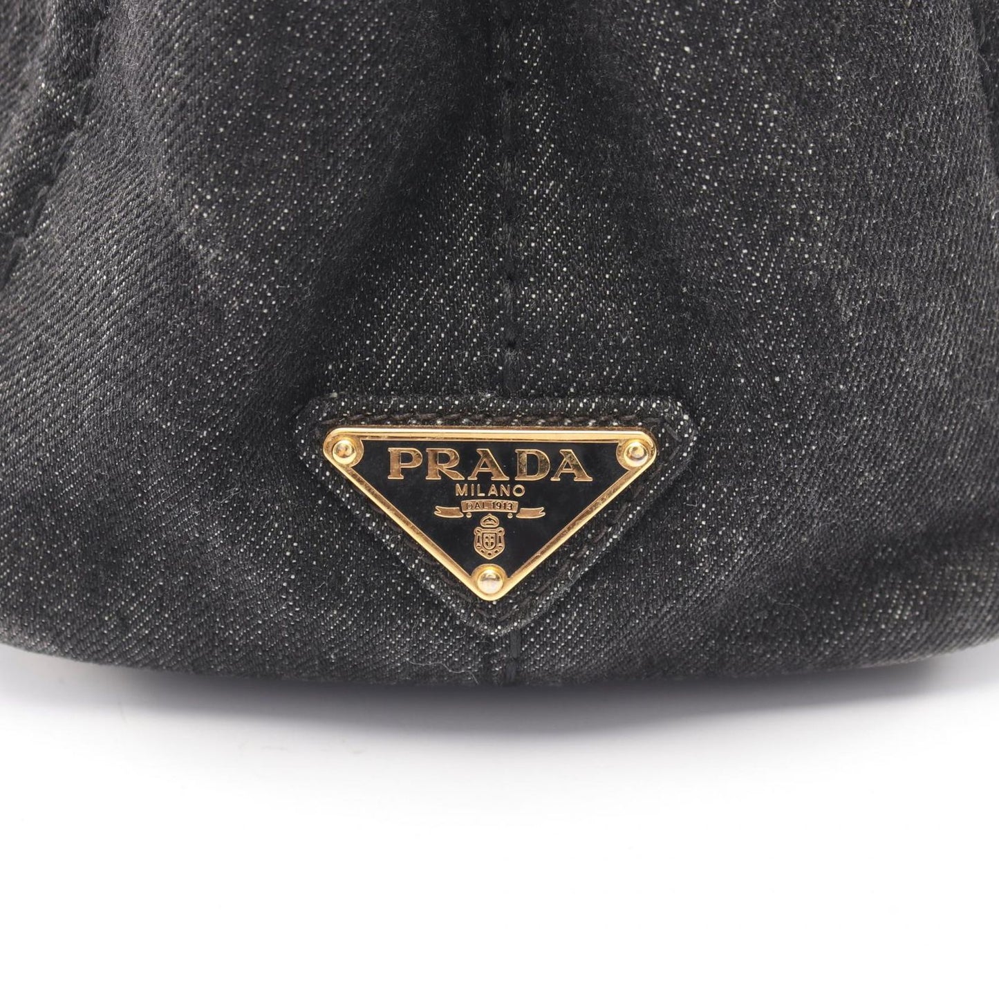 Prada Tote Canapa 2-Way Black Denim — view 5