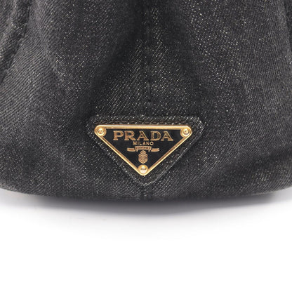 Prada Tote Canapa 2-Way Black Denim — view 5