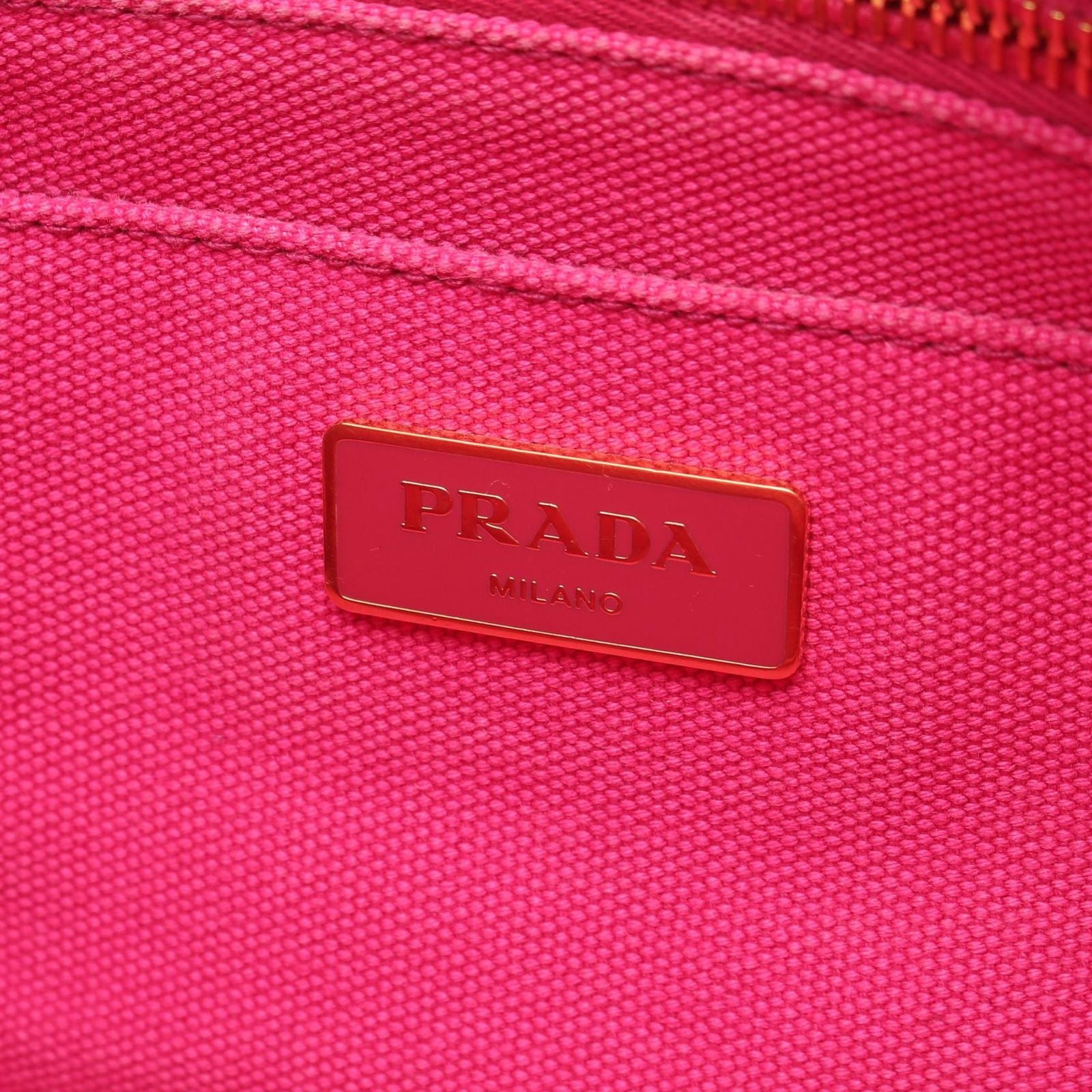 Prada Tote Canapa Mini Pink Canvas 2-Way — view 4