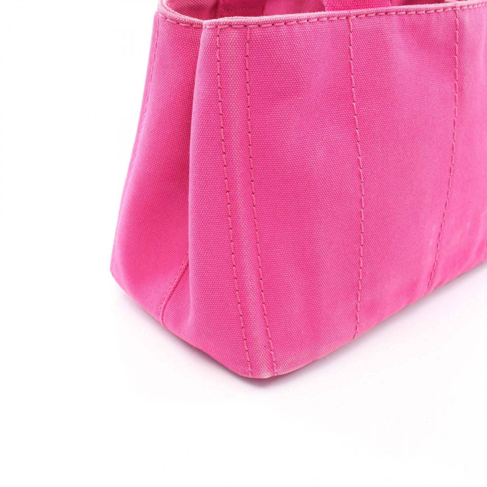 Prada Tote Canapa Mini Pink Canvas 2-Way — view 8
