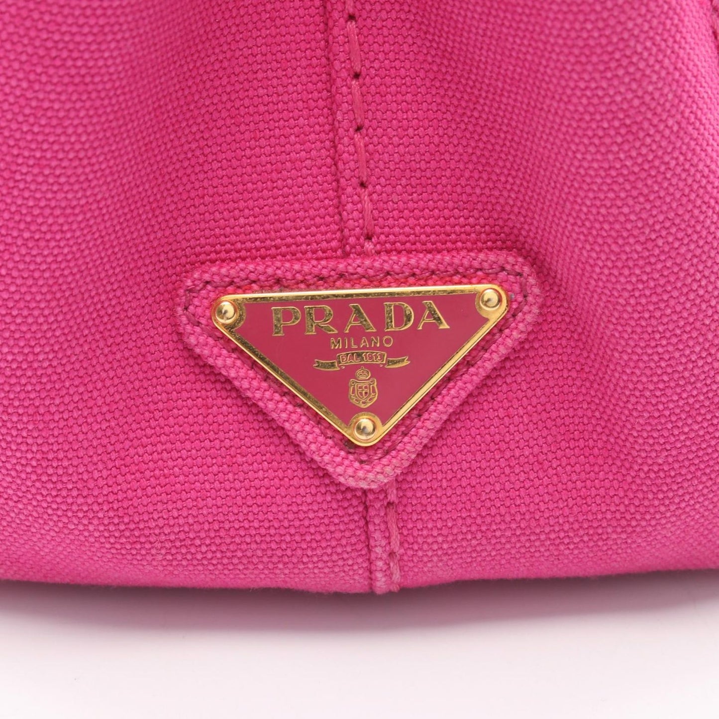 Prada Tote Canapa Mini Pink Canvas 2-Way — view 5