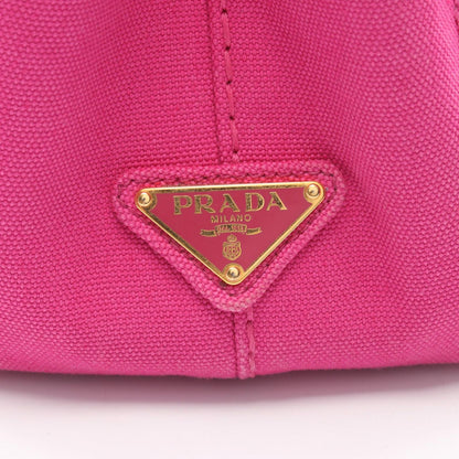 Prada Tote Canapa Mini Pink Canvas 2-Way — view 5