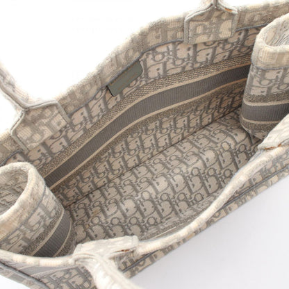 Dior Tote Book Oblique Gray White Canvas — view 3