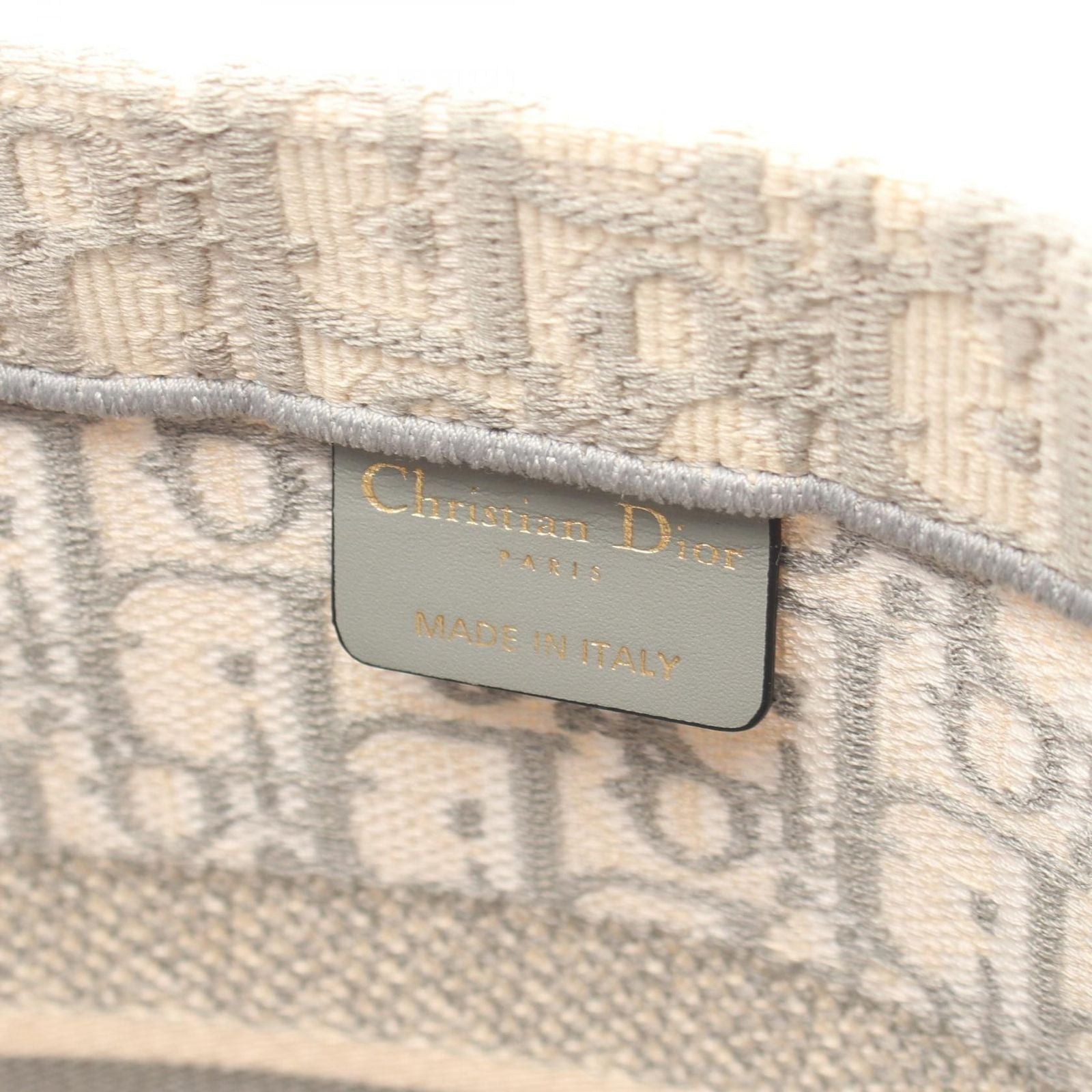 Dior Tote Book Oblique Gray White Canvas — view 4