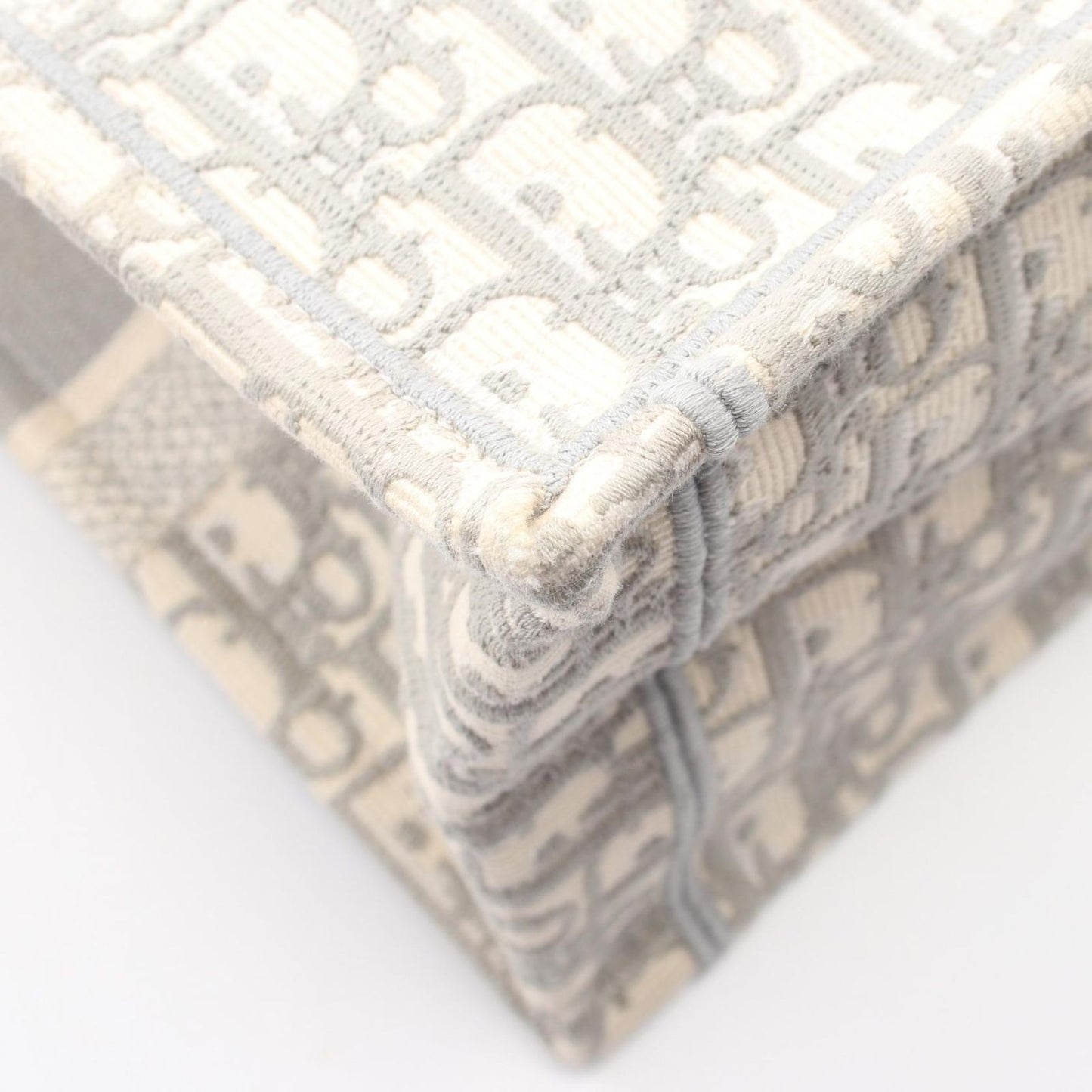 Dior Tote Book Oblique Gray White Canvas — view 7