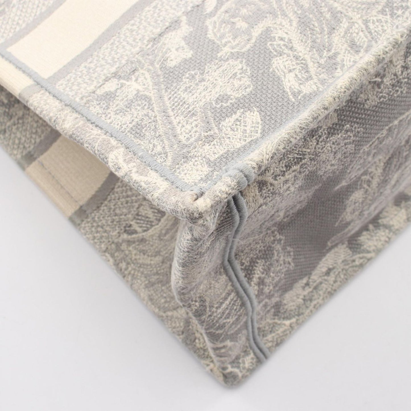 Dior Tote Book Toile de Jouy Gray White Canvas — view 6