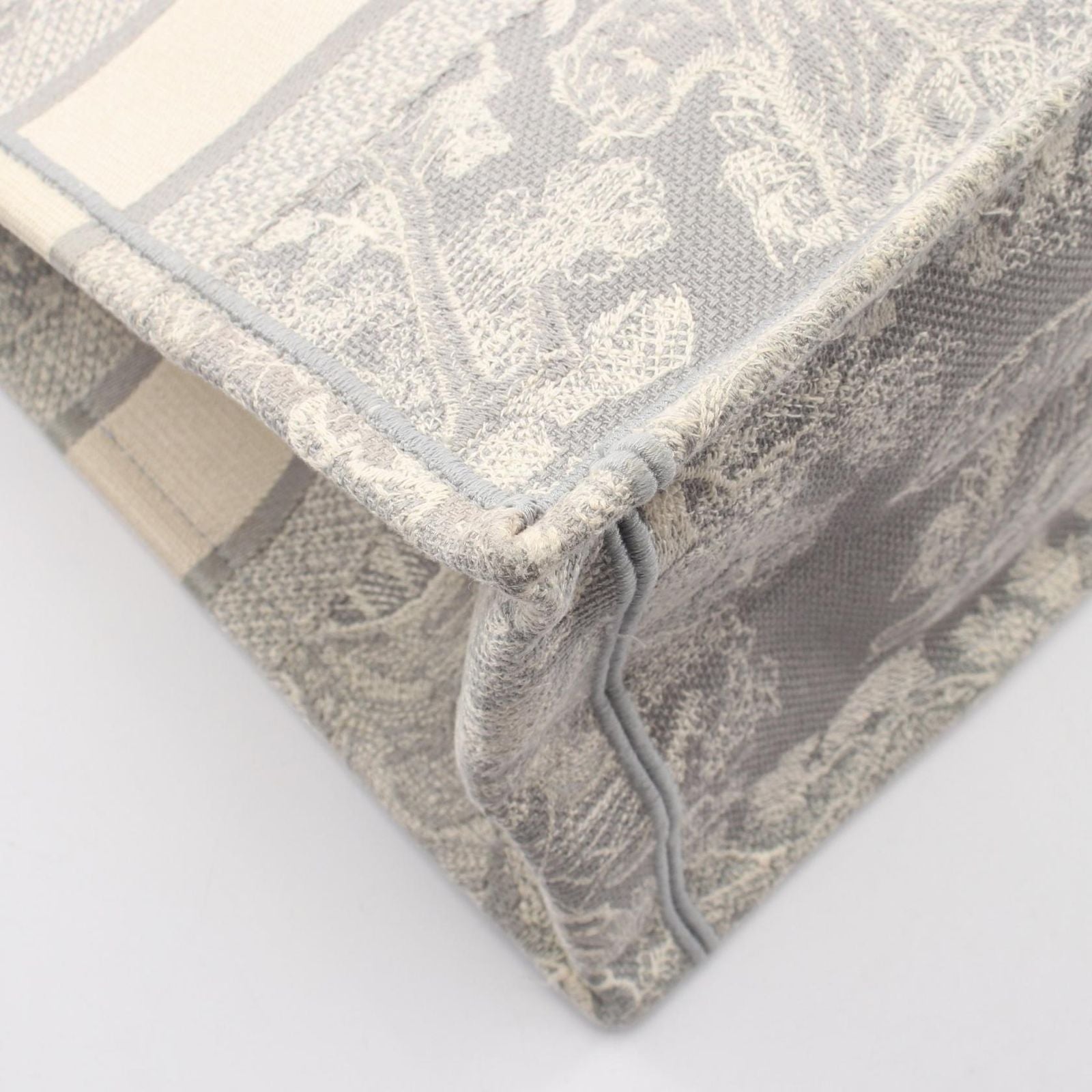 Dior Tote Book Toile de Jouy Gray White Canvas — view 6