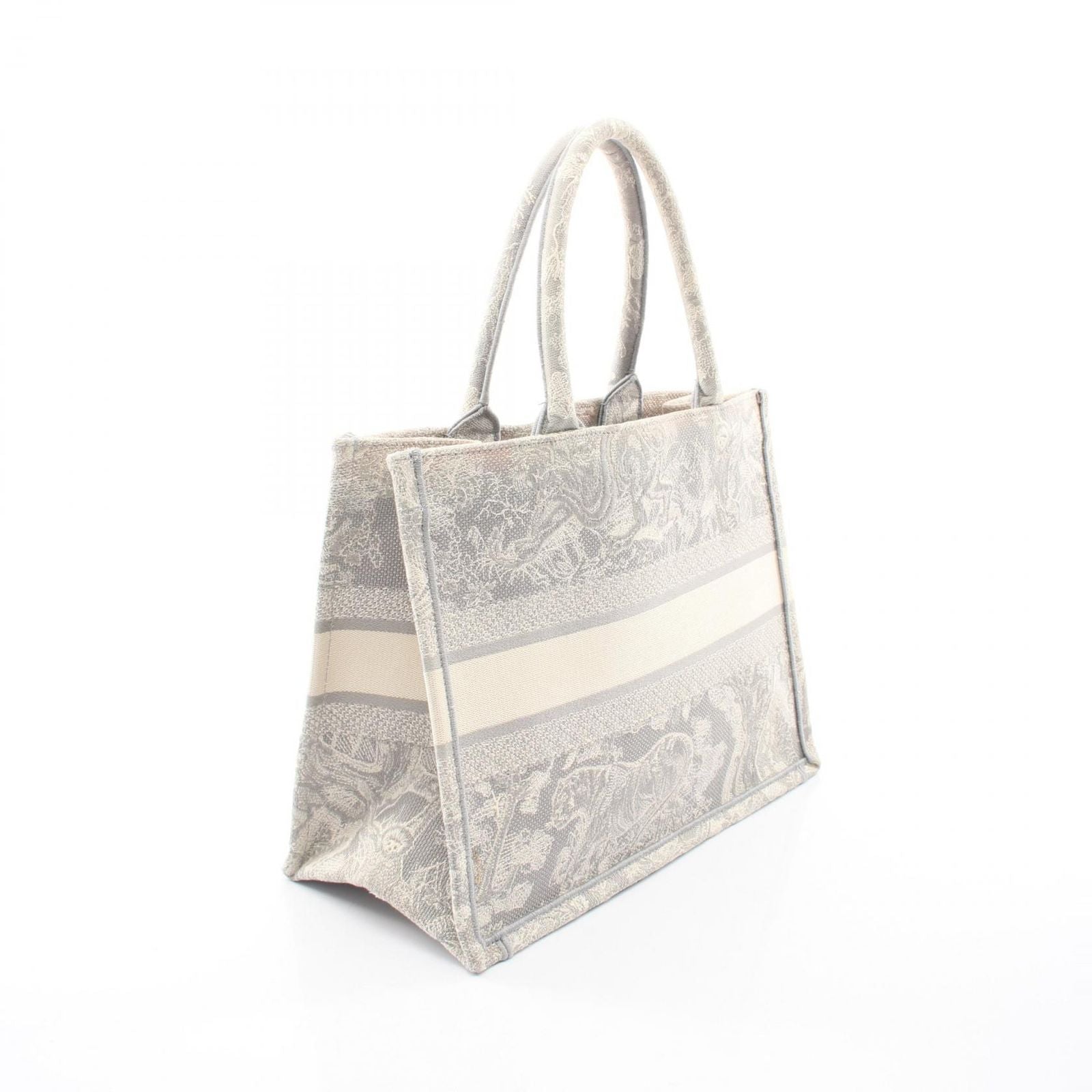 Dior Tote Book Toile de Jouy Gray White Canvas — view 2