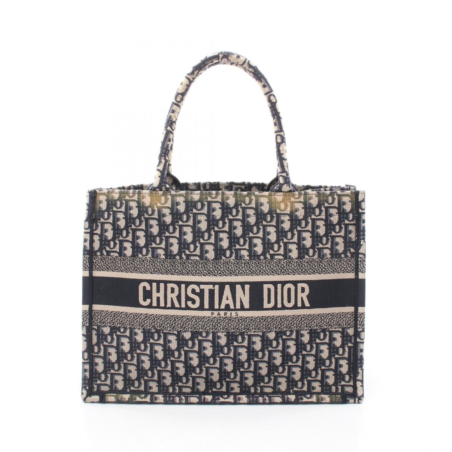 Dior Tote Book Oblique Beige Navy Canvas
