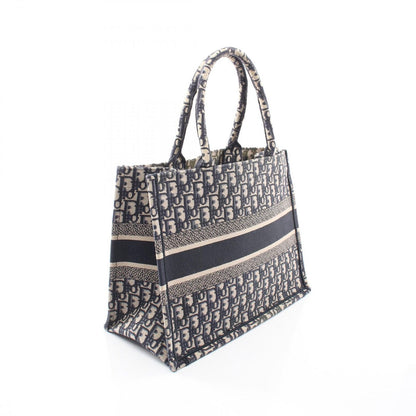 Dior Tote Book Oblique Beige Navy Canvas — view 2