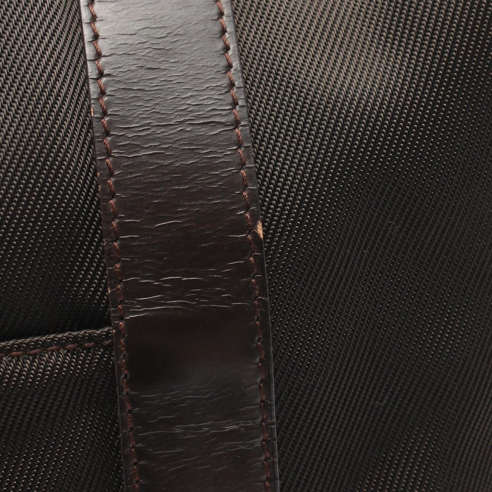 Gucci Tote Bamboo 002 Dark Brown Nylon Leather — view 6