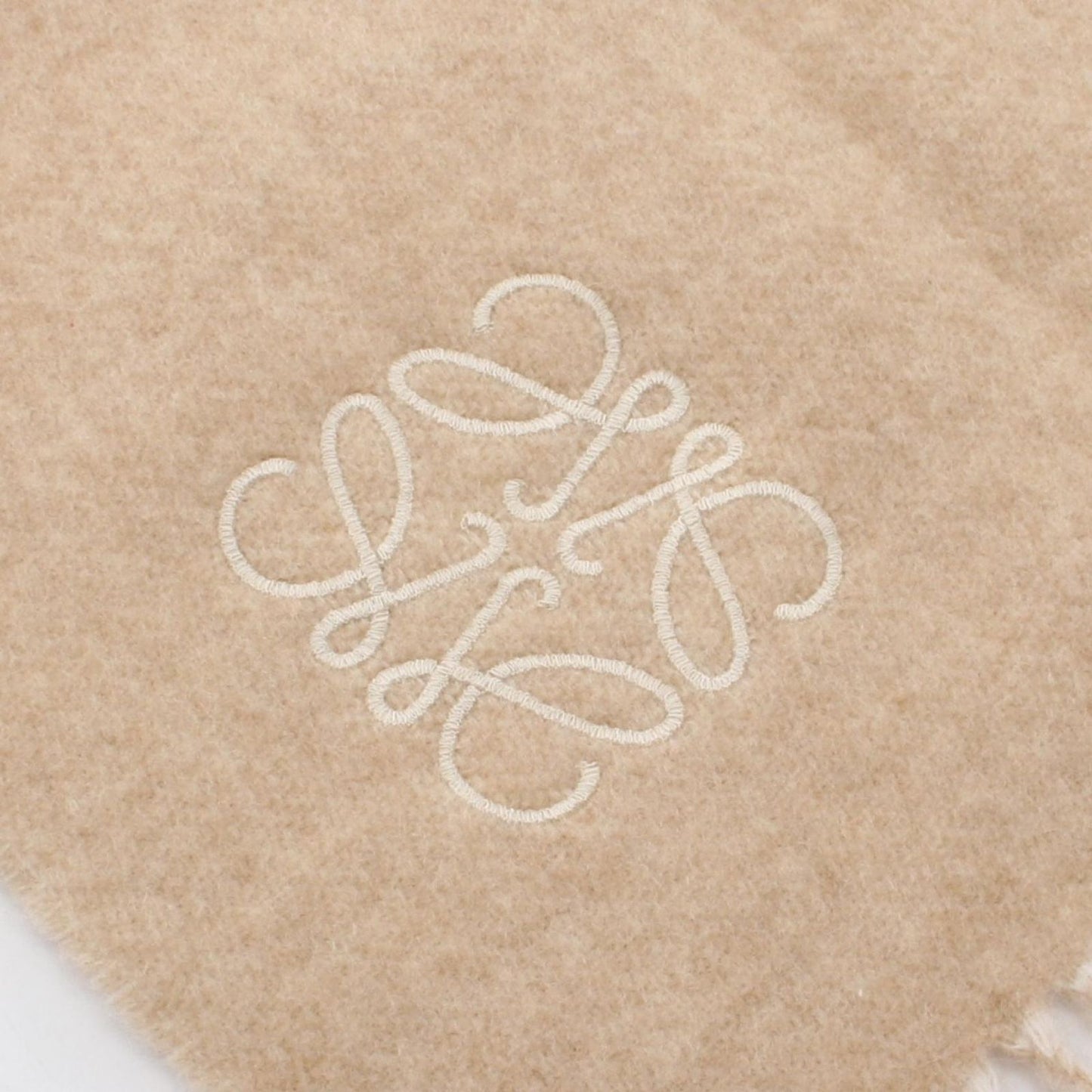 Loewe Scarf Anagram Bicolor Brown Wool — view 2