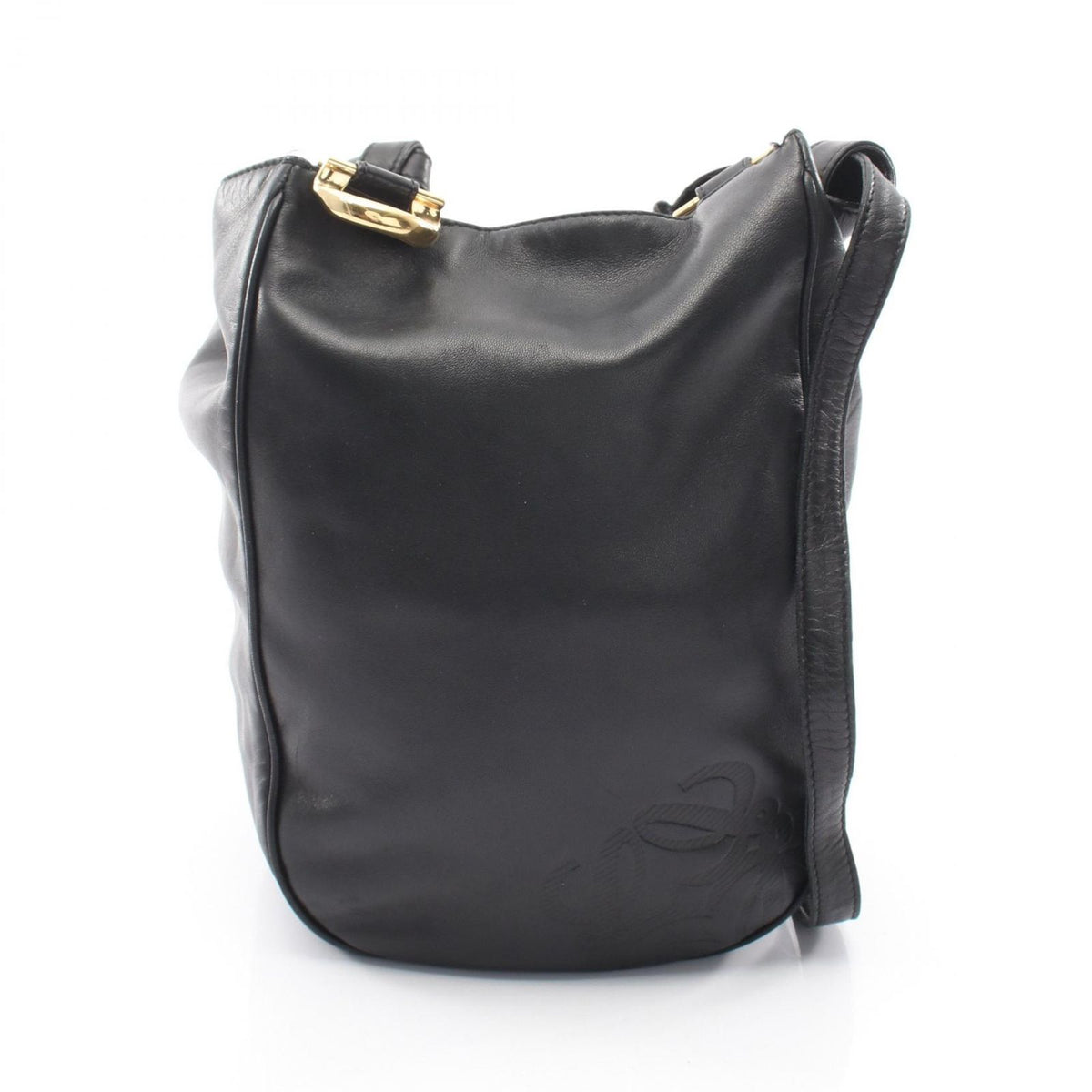 Loewe Shoulder Bag Anagram Black Leather
