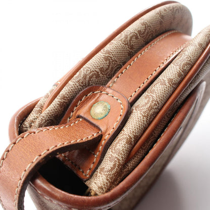Celine Shoulder Bag Triomphe Beige Brown Canvas Leather Madacam — view 7