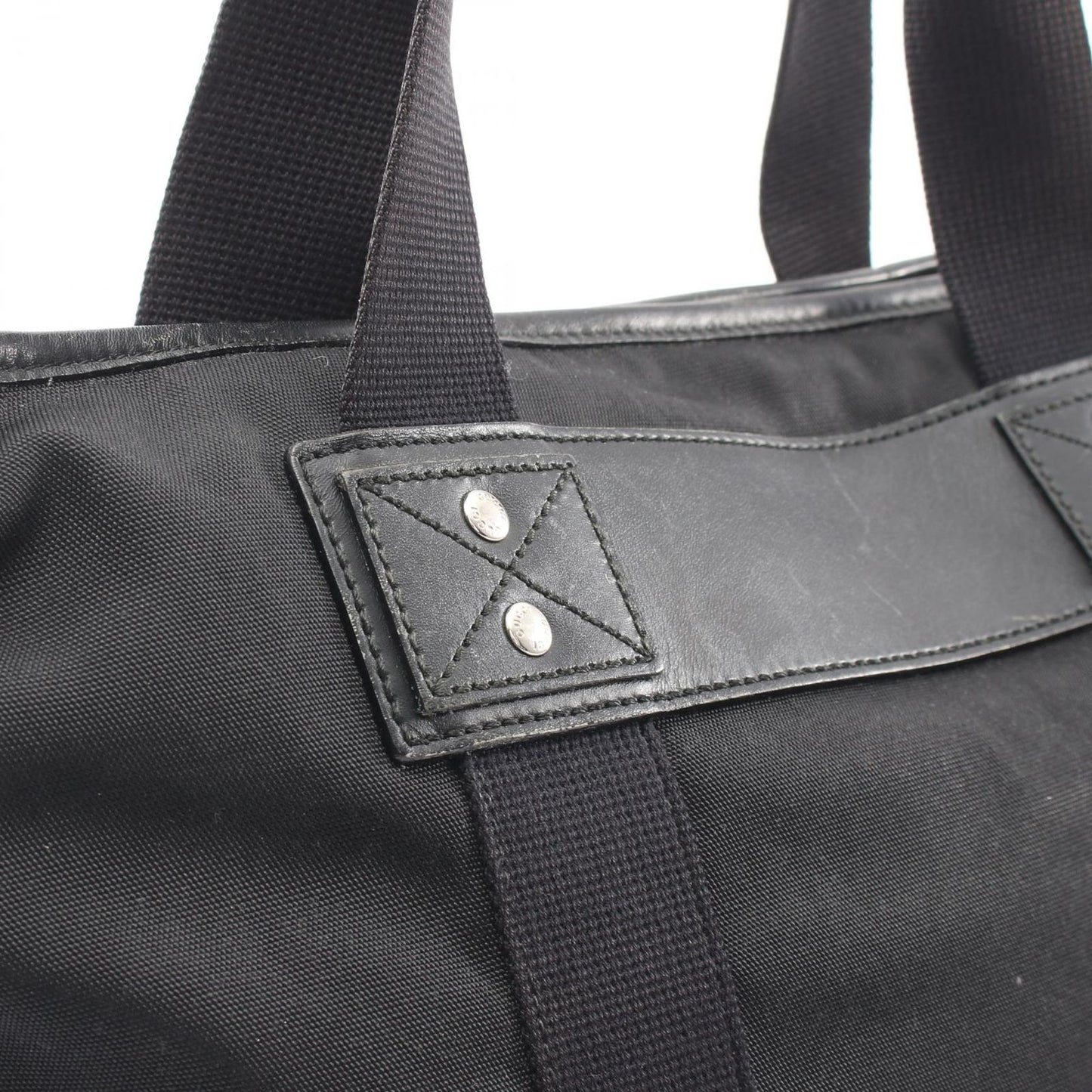 Gucci Tote Sherry Line Black Canvas Leather — view 7
