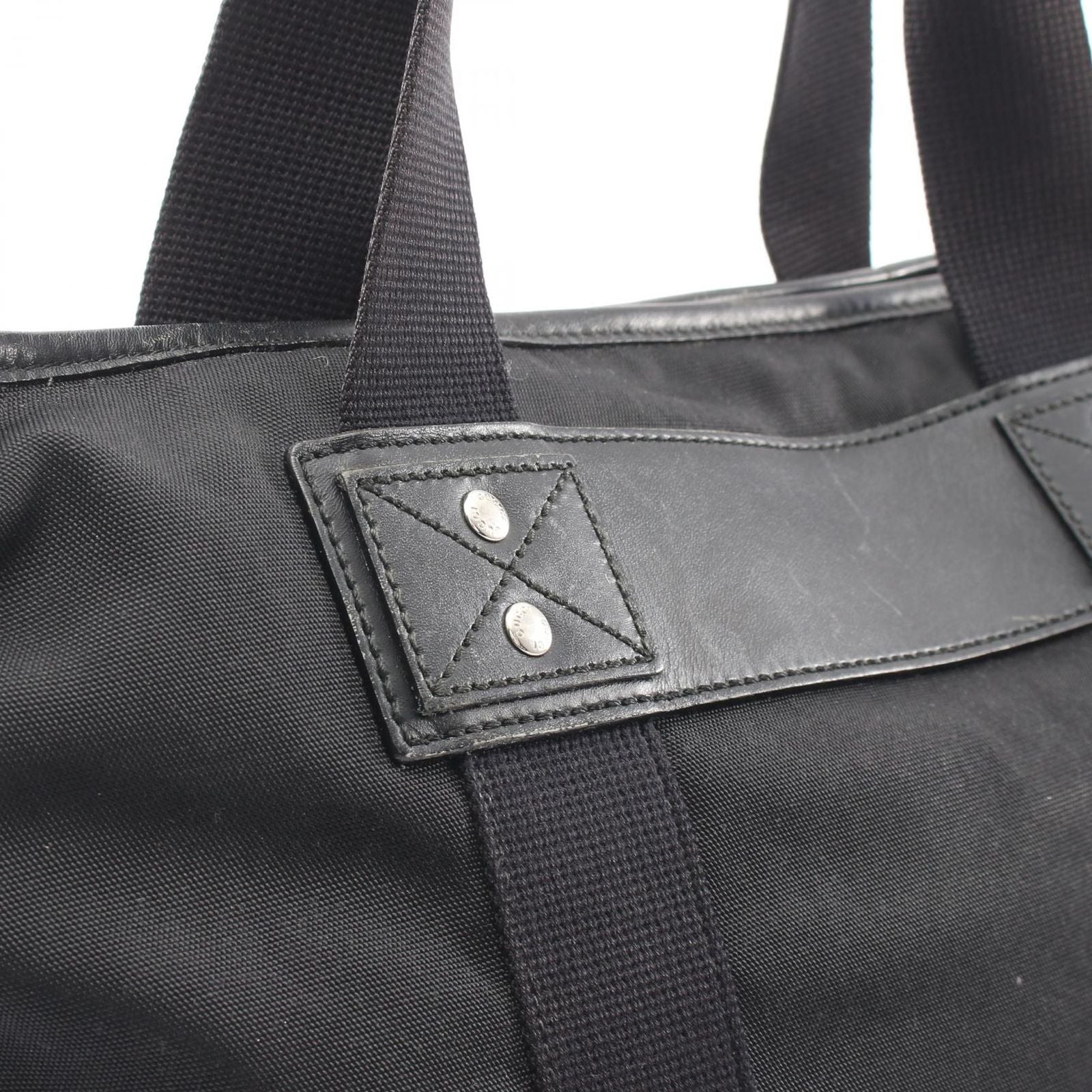 Gucci Tote Sherry Line Black Canvas Leather — view 7