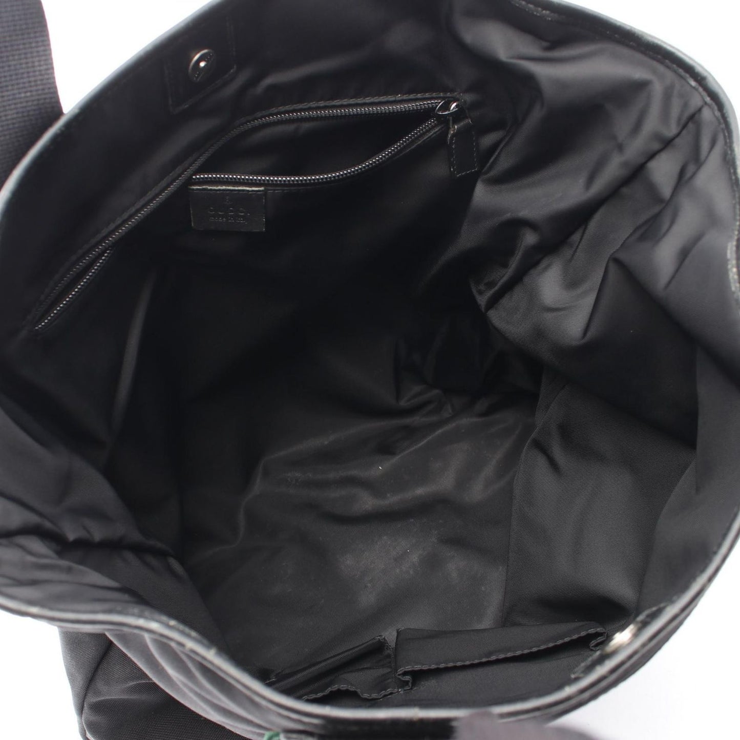 Gucci Tote Sherry Line Black Canvas Leather — view 3