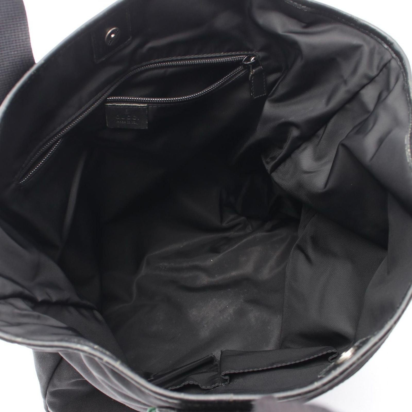 Gucci Tote Sherry Line Black Canvas Leather — view 3