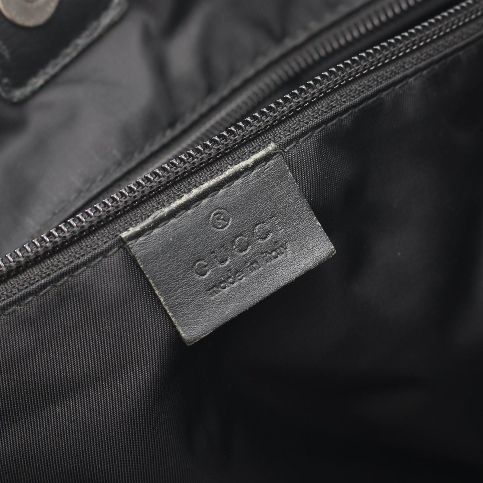 Gucci Tote Sherry Line Black Canvas Leather — view 4