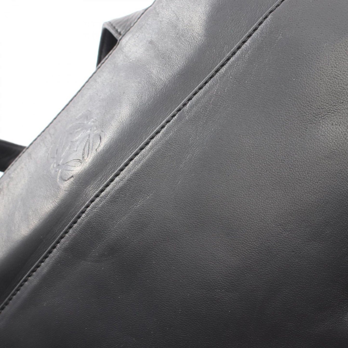 Loewe Handbag Anagram 2-Way Black Leather Shoulder — view 8