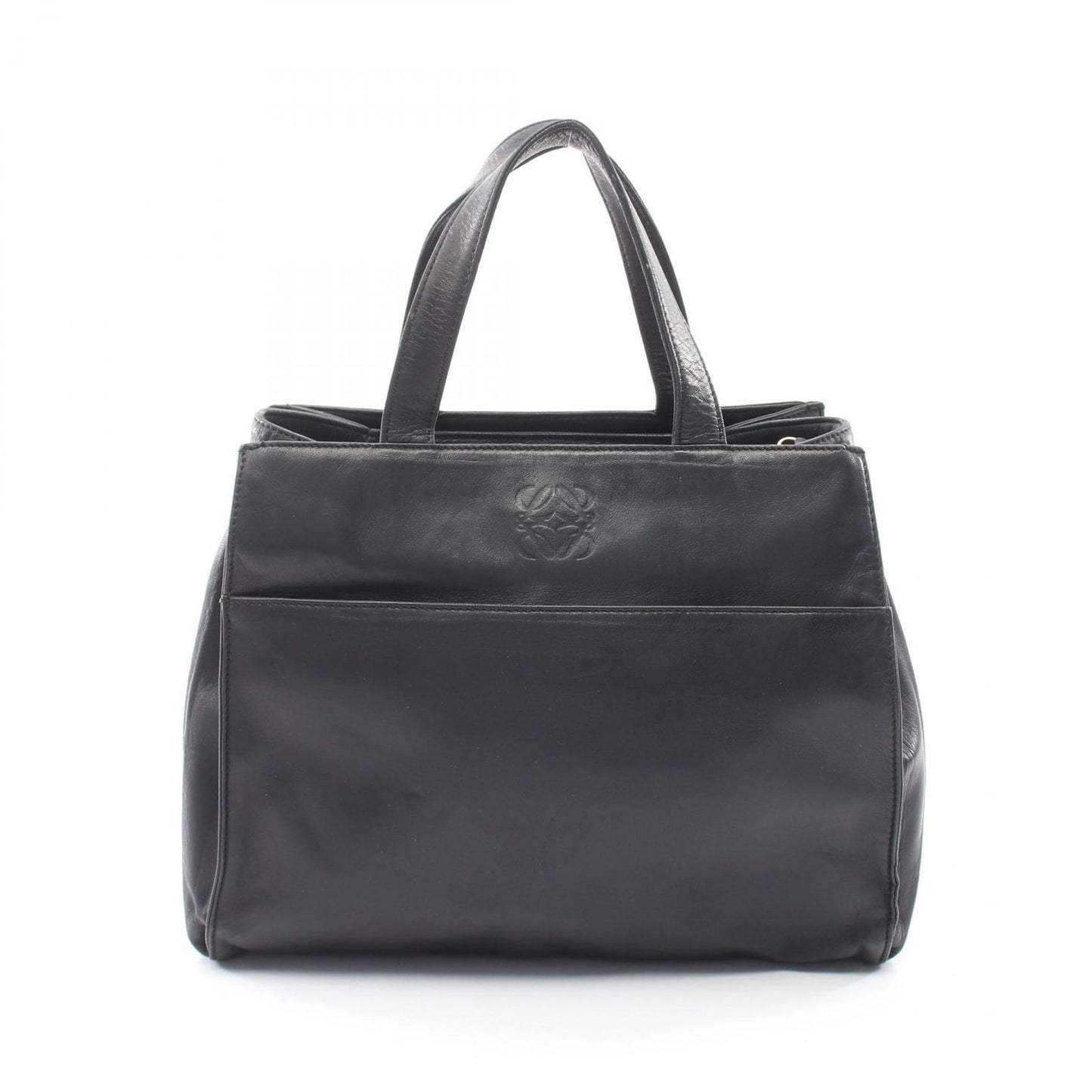 Loewe Handbag Anagram 2-Way Black Leather Shoulder