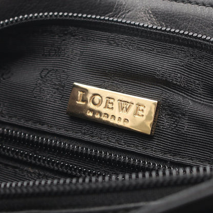 Loewe Handbag Anagram 2-Way Black Leather Shoulder — view 4