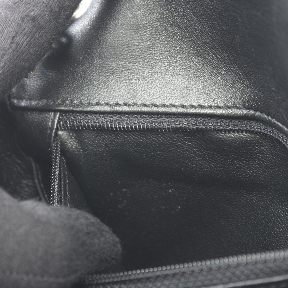 Chanel Shoulder Bag Mini Quilted Black Lambskin Chain — view 7