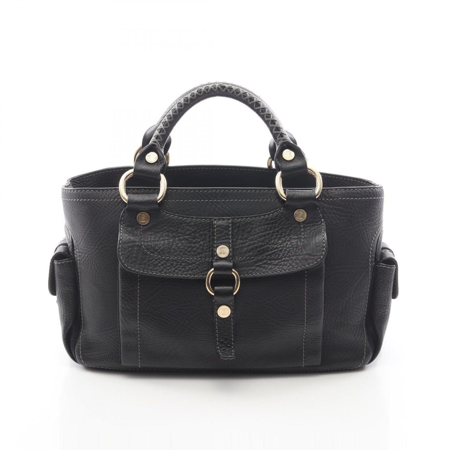 Celine Handbag Boogie Bag Black Leather