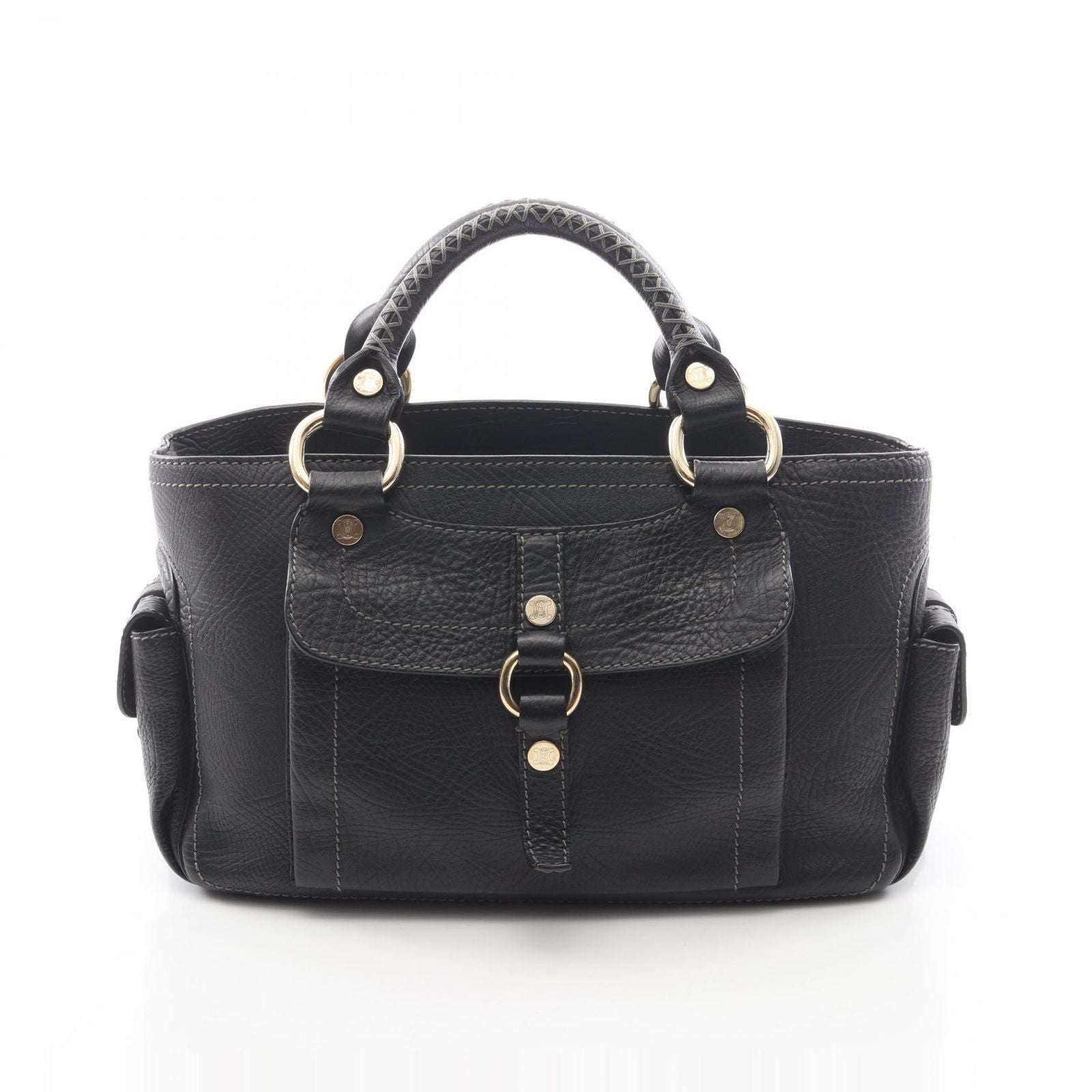 Celine Handbag Boogie Bag Black Leather