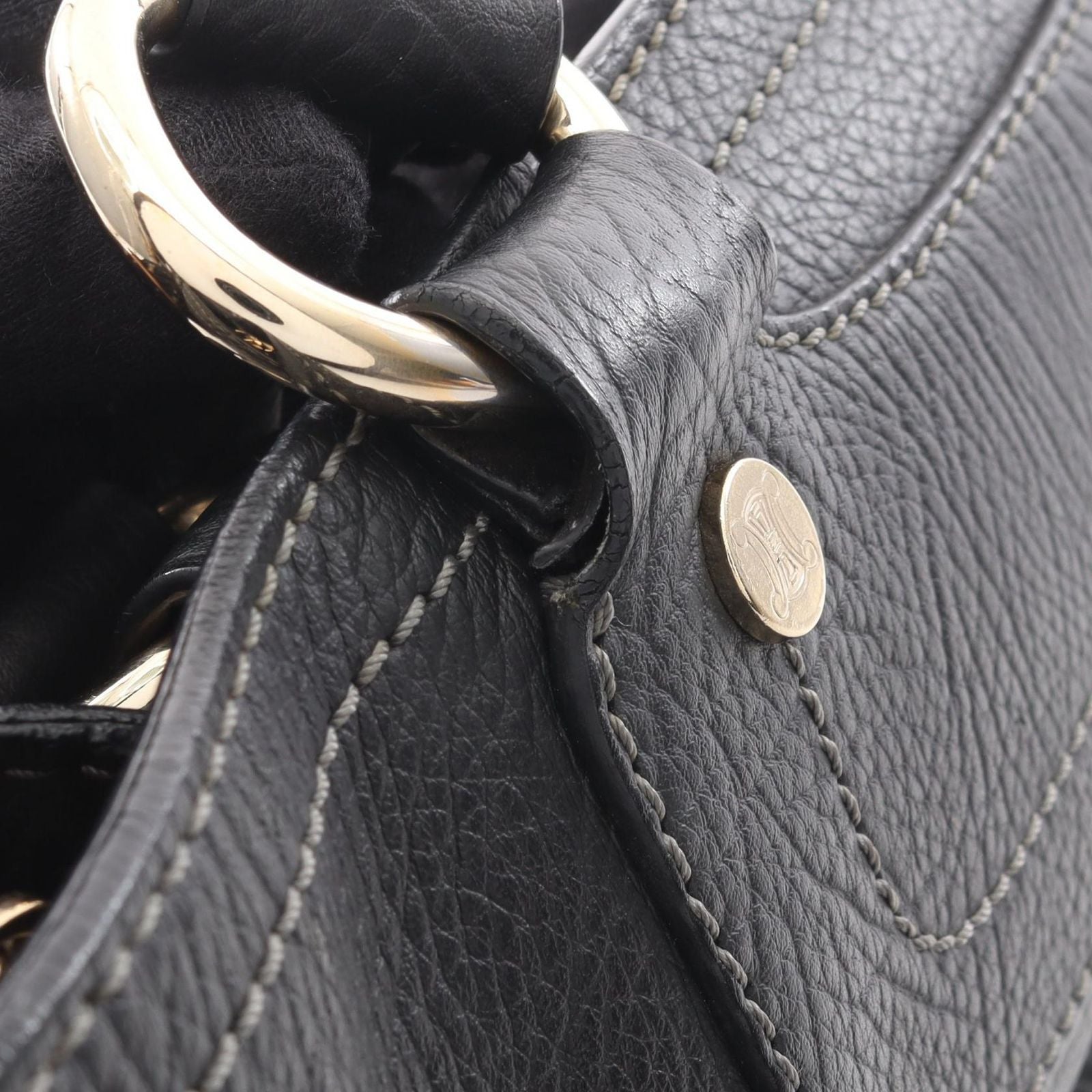 Celine Handbag Boogie Bag Black Leather — view 6