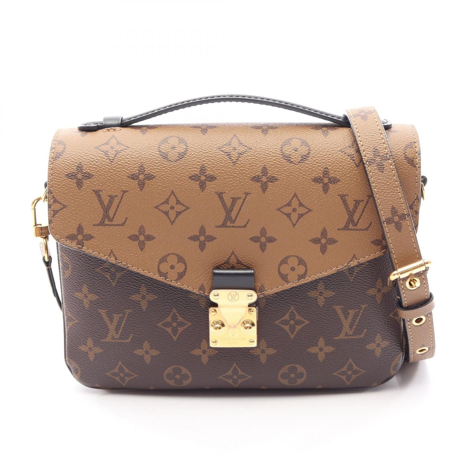 Louis Vuitton Handbag Pochette Metis 2-Way Canvas Leather
