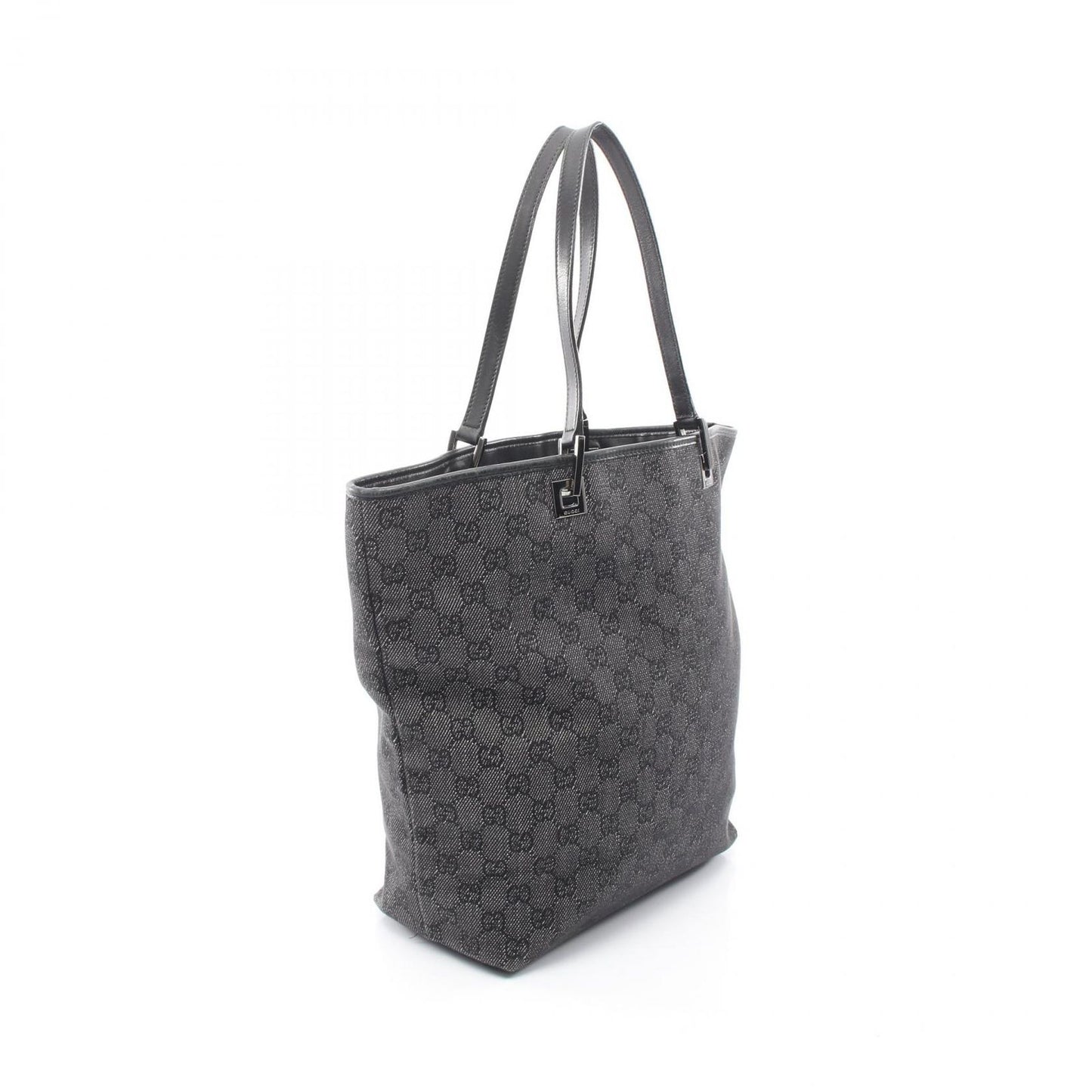 Gucci Tote GG Pattern Black Canvas Leather — view 2
