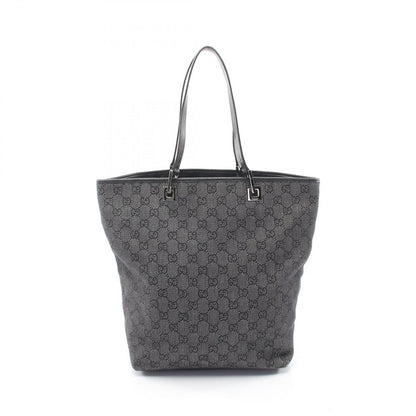 Gucci Tote GG Pattern Black Canvas Leather