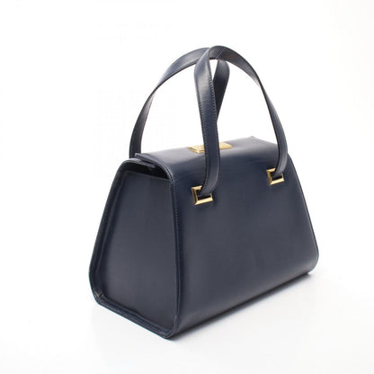 Dior Handbag Logo Plate Navy Leather — view 2