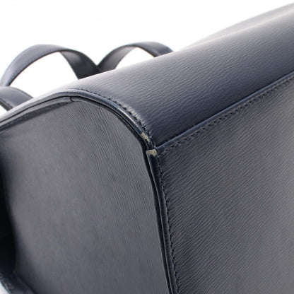 Dior Handbag Logo Plate Navy Leather — view 7