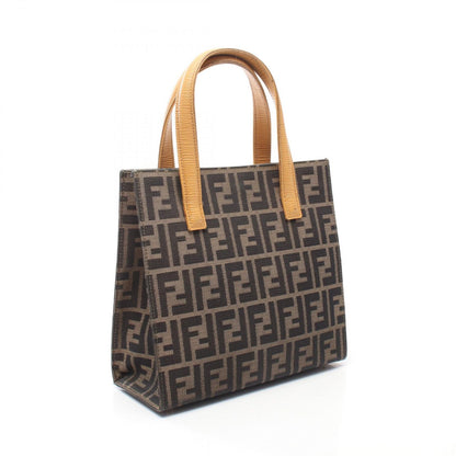 Fendi Handbag Zucca Brown Yellow Canvas Leather — view 2